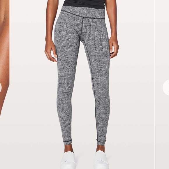 lululemon athletica Pants - Wunder Under Tight Ritual Jacquard Black White 8